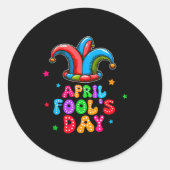 April Fool's Day April 1st Prank Joke Funny Gift  Runder Aufkleber (Vorderseite)