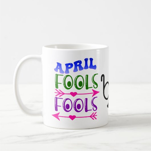 April Fool's Day Fools Mustache & Glasses Kaffeetasse (Links)