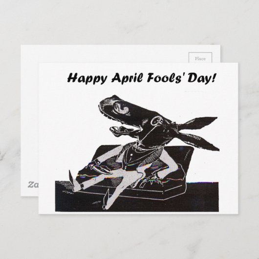 April Fools Day Funny Donkey Cartoon Postkarte (Vorne/Hinten)