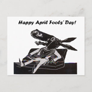April Fools Day Funny Donkey Cartoon Postkarte