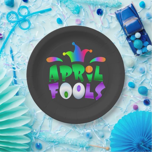 April Fools Day Funny Modern Jester Pappteller (Party)