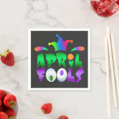 April Fools Day Funny Modern Jester Serviette (Beispiel)