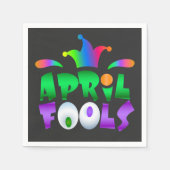 April Fools Day Funny Modern Jester Serviette (Vorderseite)