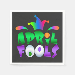 April Fools Day Funny Modern Jester Serviette
