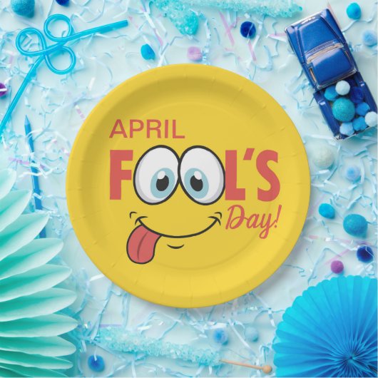April Fool's Day Happy Funny Face | Urlaub Pappteller (Party)