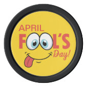 April Fool's Day Happy Funny Face | Urlaub Pokerchips (Rückseite)