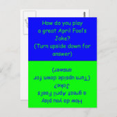 April Fool's Day Humour Card Postkarte (Vorne/Hinten)
