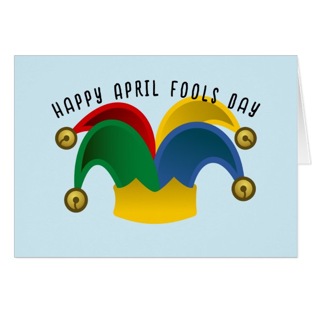 April Fool's Day Jesters Hat Card (Vorderseite (Horizontal))