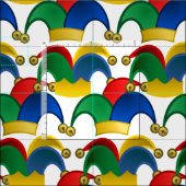 April Fool's Day Jesters Hats Pattern Stoff (Kachel)