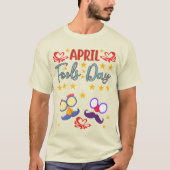 April Fool's Day Mustache & Glasses Unisex T - Shi T-Shirt (Vorderseite)