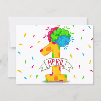 April Fools Day  Postkarte