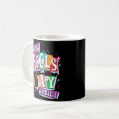 April Fools Day Pranks Kit 1. April Jokes Kids Ad Kaffeetasse (Vorderseite Links)