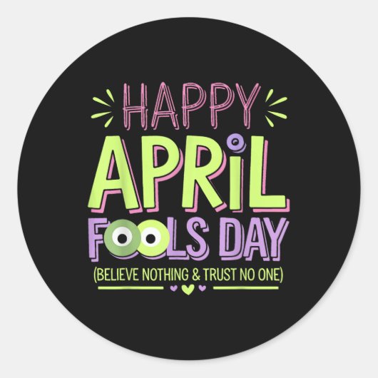 April Fools Day Pranks Shirt Kit 1. April Jokes K Runder Aufkleber (Vorderseite)
