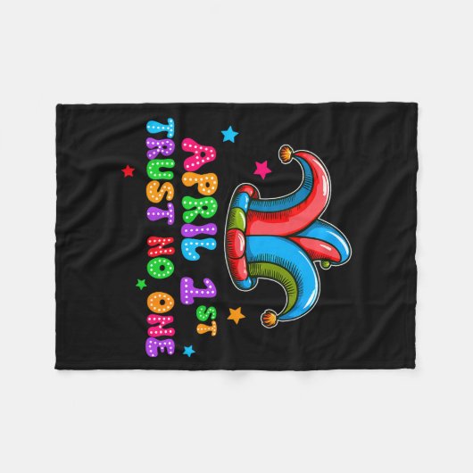 April Fool's Day Trust April 1st Prank Joke Gift Fleecedecke (Vorderseite (Horizontal))