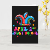 April Fool's Day Trust April 1st Prank Joke Gift  Karte (Gelbe Blume)