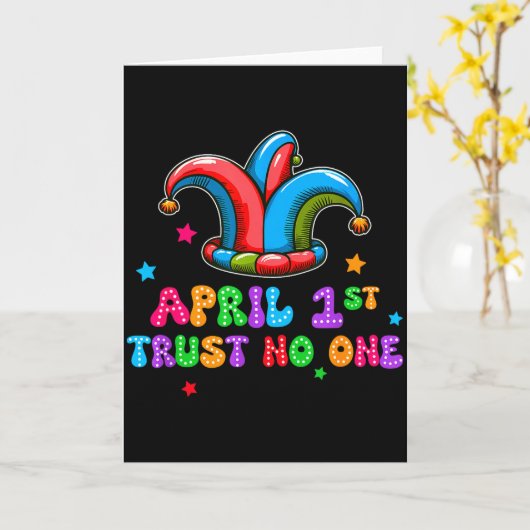 April Fool's Day Trust April 1st Prank Joke Gift  Karte (Gelbe Blume)