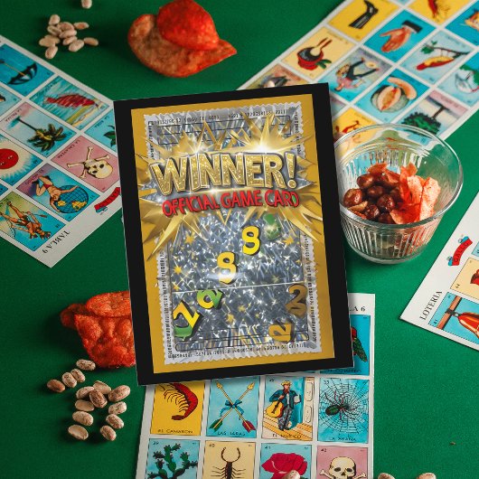 April Fools Fake Scratch Off Winner Prank Postkarte