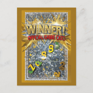April Fools Fake Scratch Off Winner Prank Postkarte