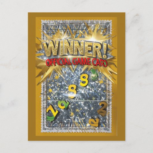 April Fools Fake Scratch Off Winner Prank Postkarte (Vorderseite)