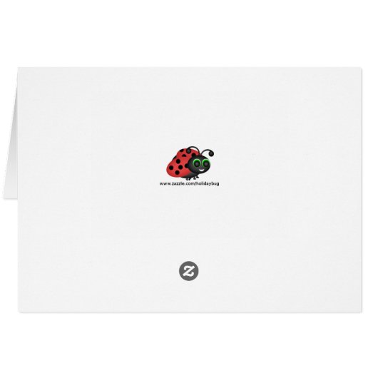 April Fools Ladybug Jester Card (Rückseite Horizontal)