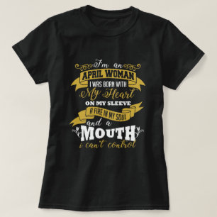April-Frauen-Geburtstags-T - Shirt