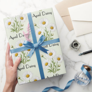 April-Gänseblümchen-Blumen Geschenkpapier