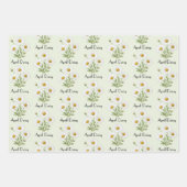 April-Gänseblümchen-Blumen Geschenkpapier Set (Vorderseite)