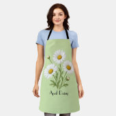 April-Gänseblümchen-Blumen  Schürze (Getragen)