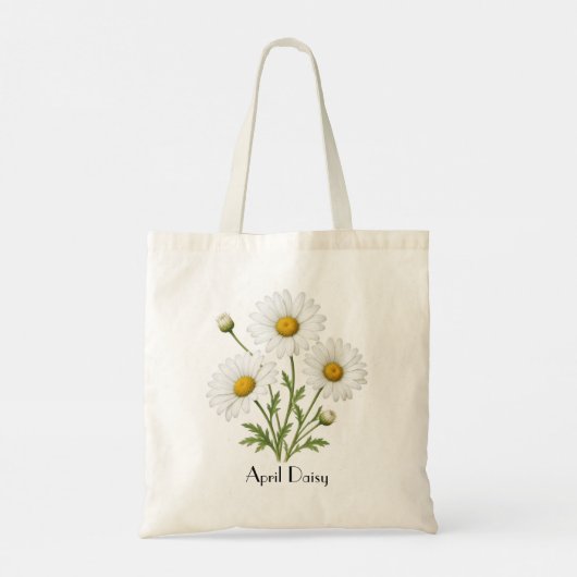 April Gänseblümchen Blumen  Tragetasche (Rückseite)