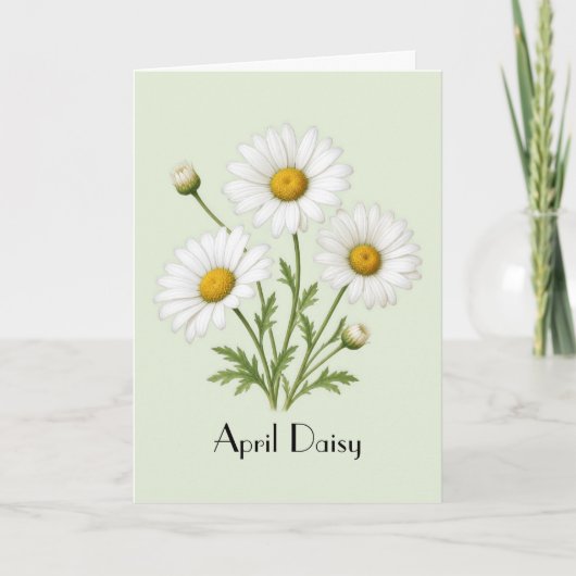 April-Gänseblümchen-Gruß Karte (Vorderseite)