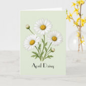 April-Gänseblümchen-Gruß Karte (Gelbe Blume)