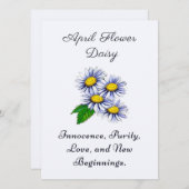 April Geburtsmonat Blume Daisy Fresh (Vorne/Hinten)