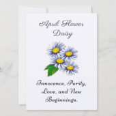 April Geburtsmonat Blume Daisy Fresh (Vorderseite)