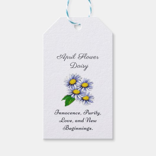April Geburtsmonat Blume Daisy Fresh Geschenkanhänger (Vorderseite)