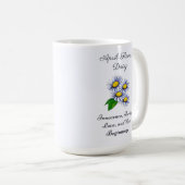 April Geburtsmonat Blume Daisy Fresh Kaffeetasse (VorderseiteRechts)