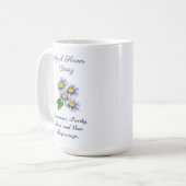 April Geburtsmonat Blume Daisy Fresh Kaffeetasse (Vorderseite Links)