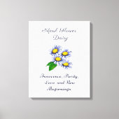 April Geburtsmonat Blume Daisy Fresh Leinwanddruck (Vorderseite)