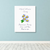 April Geburtsmonat Blume Daisy Fresh Leinwanddruck (Insitu (Holzboden))