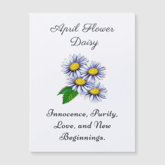 April Geburtsmonat Blume Daisy Fresh Magnetkarte