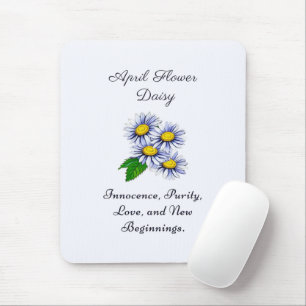 April Geburtsmonat Blume Daisy Fresh Mousepad