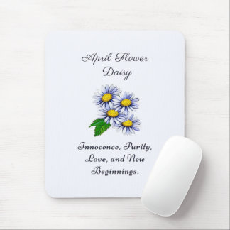 April Geburtsmonat Blume Daisy Fresh Mousepad