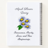 April Geburtsmonat Blume Daisy Fresh Notizblock (Rückseite)