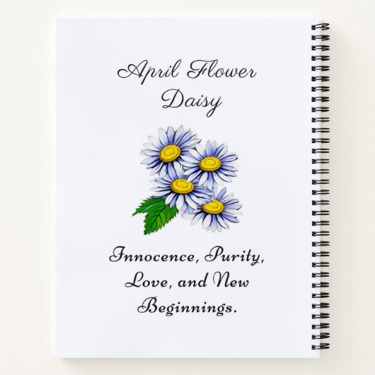 April Geburtsmonat Blume Daisy Fresh Notizblock (Rückseite)