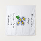 April Geburtsmonat Blume Daisy Fresh Wandteppich (Vorderseite (Horizontal))