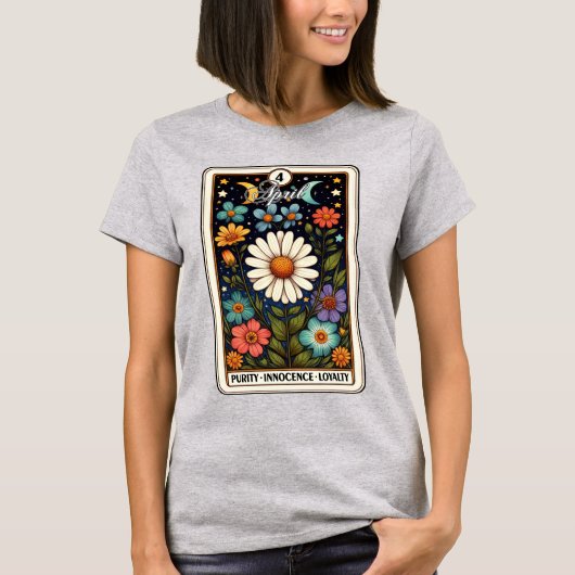 April Geburtsmonat Blume Daisy T - Shirt (Vorderseite)