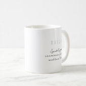 April Geburtsmonat Blume mit/Name - Daisy Kaffeetasse (VorderseiteRechts)
