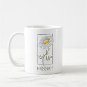 April Geburtsmonat Blume Yellow Daisy Kaffeetasse (Links)
