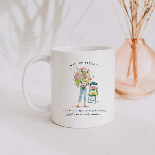 April-Geburtsmonat Mädchen Monogramm Kaffeetasse