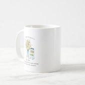 April-Geburtsmonat Mädchen | Monogramm Kaffeetasse (Vorderseite Links)