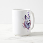 April Geburtsmonat Spirit Animal Fox Kaffeetasse (VorderseiteRechts)